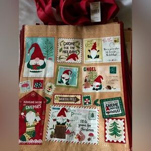 New- 3~ Gnome Reusable Shopping Gift Christmas Bags - 3 for $9